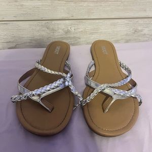 Brown and Silver Sandals from Mixit
